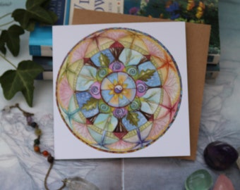 Lifeline Mandala Square Notelet