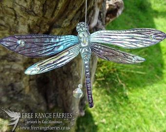 Dragonfly Suncatcher ~ Iridescent Gold