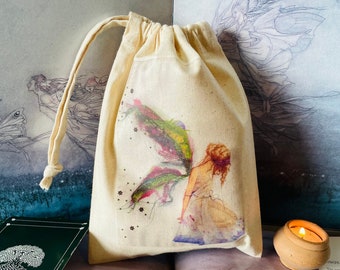 Fabric FaerieTarot Card Bag/Crystal Pouch