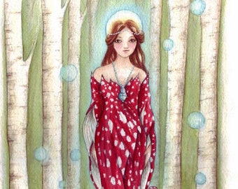 Brighid's Wood Small Goddess Art Print