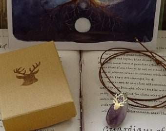 Deer Medicine Pendant & Art Print Gift Set