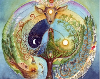 Deer Medicine ~ Signed A3 Art Print