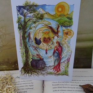 Celtic Goddess, Value Card Pack, Pack of 6, Goddess, Pagan, Elen of the Ways, Cerridwen, Arianrhod, Spiritual Art Cards, Celtic Shaman image 4