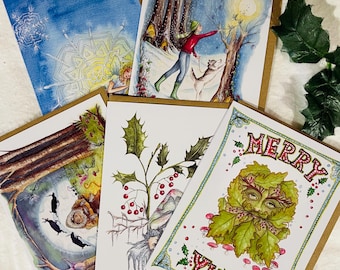Set of 5 Christmas/Yule Cards