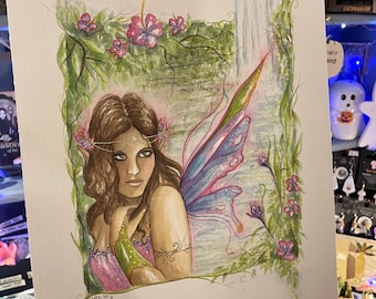 Rainforest Fairy ~ Original watercolour painting