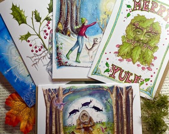Set of 5 Christmas/Yule Cards
