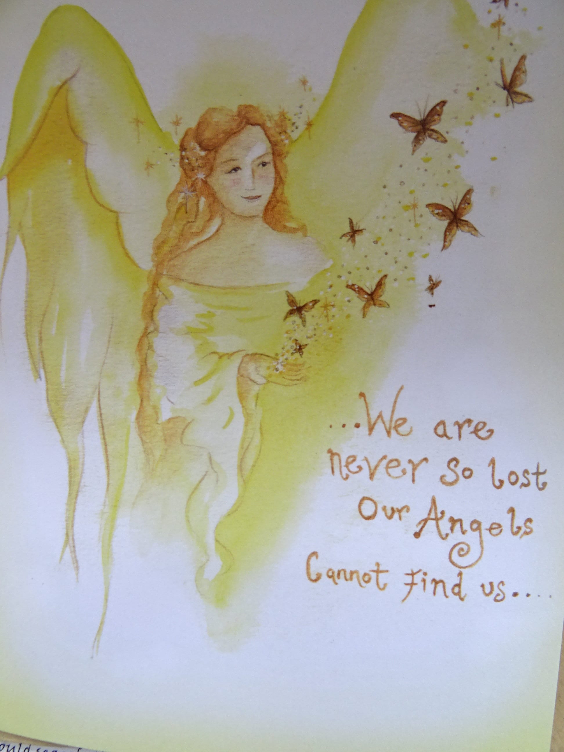 Angel Blessings Art Card Angel Card Angel Quote Comforting Etsy