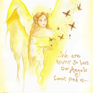 Angel Blessings, Greetings Card, Angel Card, Angel Quote, Comforting Words, Inspirational Quote, Spiritual Card, Butterflies image 7