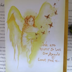 Angel Blessings, Greetings Card, Angel Card, Angel Quote, Comforting Words, Inspirational Quote, Spiritual Card, Butterflies image 6