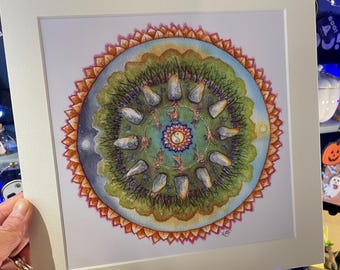 Earth Magic ~ Signed Square Mounted Art Print