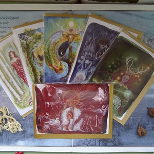 Celtic Goddess, Value Card Pack, Pack of 6, Goddess, Pagan, Elen of the Ways, Cerridwen, Arianrhod, Spiritual Art Cards, Celtic Shaman image 10