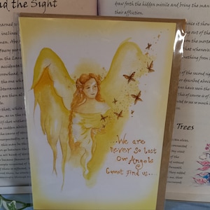 Angel Blessings, Greetings Card, Angel Card, Angel Quote, Comforting Words, Inspirational Quote, Spiritual Card, Butterflies image 3