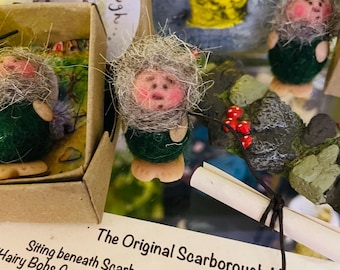 The Original Scarborough Hairy Bob ~ Handmade Felt Figure, Quirky Gift