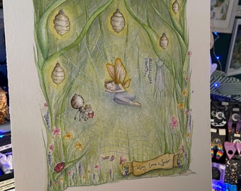 Along Came a Spider ~ Original Painting Watercolour