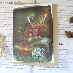 Celtic Goddess, Value Card Pack, Pack of 6, Goddess, Pagan, Elen of the Ways, Cerridwen, Arianrhod, Spiritual Art Cards, Celtic Shaman image 6