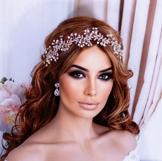 Bridal Headpiece / Hairpiece Floral Head Piece PEYTON Headpiece Set | EDEN LUXE Bridal main image 4