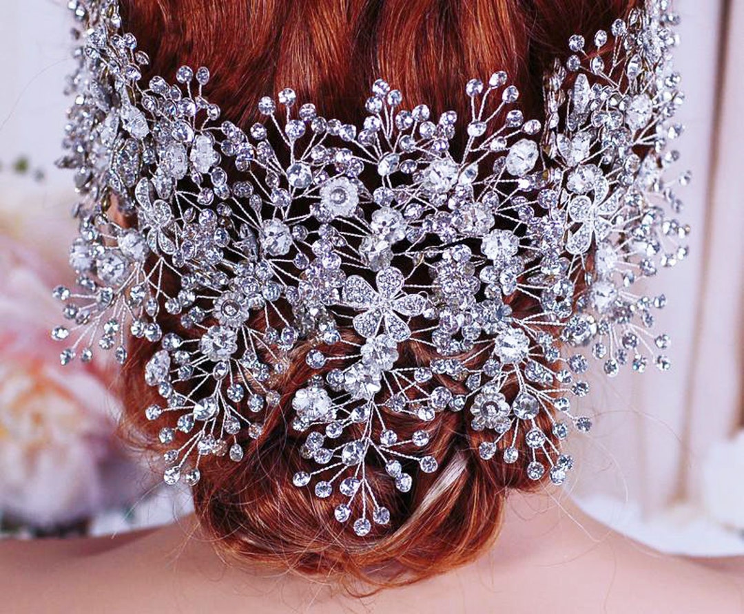 large bridal headpiece