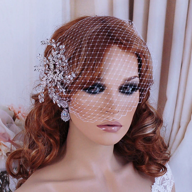 Wedding Birdcage Veil Bridal Bird Cage Veil Bride Headpiece Etsy