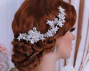 Wedding Bridal Hair Comb Headpiece Crystal Bride Accessories Hairpiece Head Piece Jewelry Wreath Clip Headpiece Weddings Brides Accessory