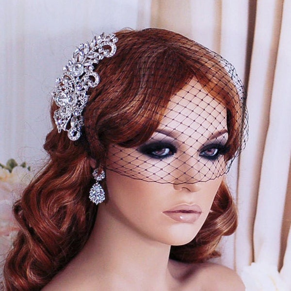 Black Birdcage Veil Etsy