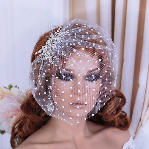 birdcage headpiece wedding