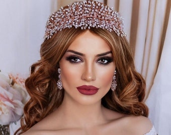 Rose Gold Bridal Hair Piece-bridal Hair Piece-bridal  display picture 2