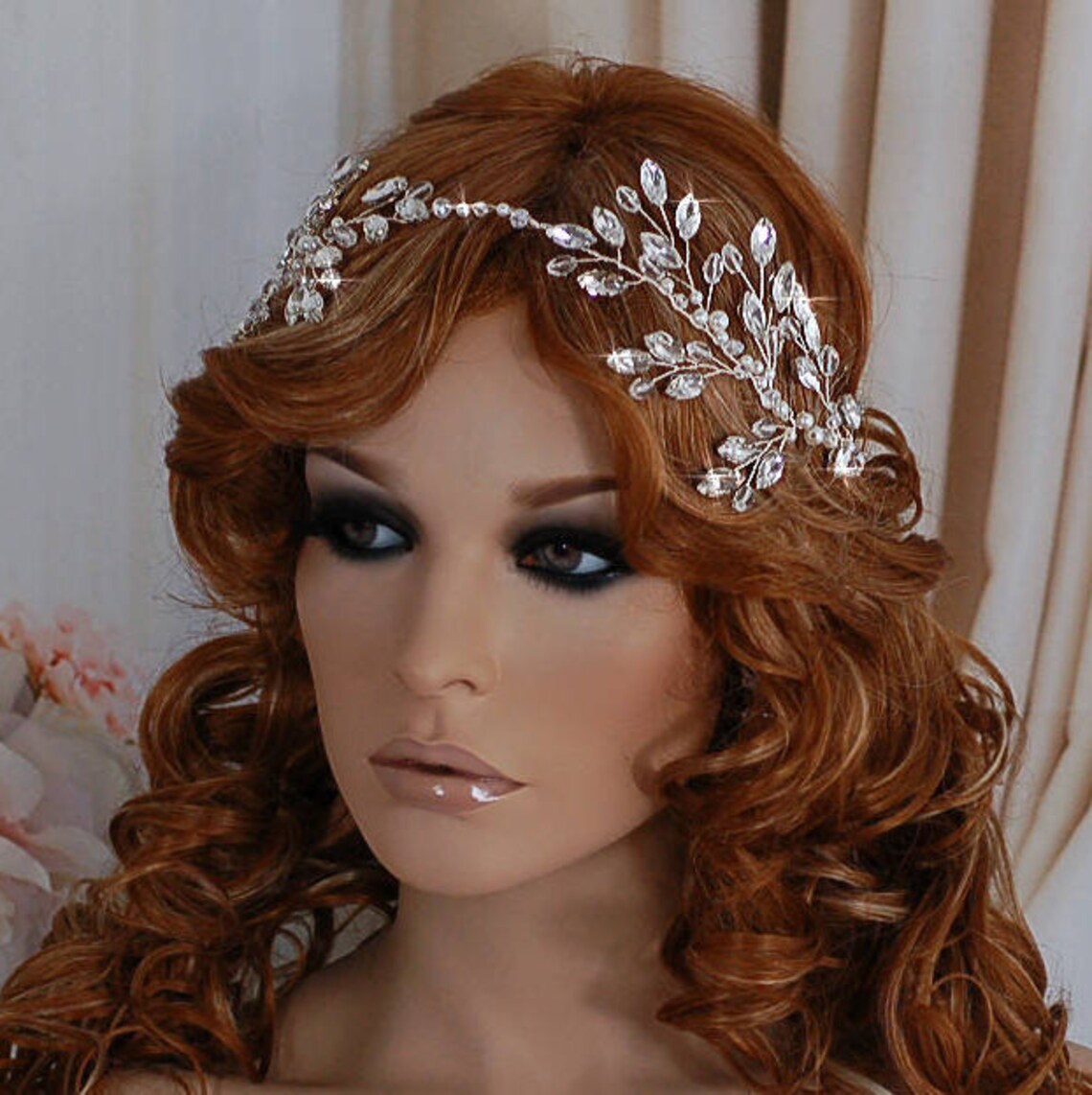 Vine Headpiece Wreath Brides Bridal Headband Party Jewelry Etsy