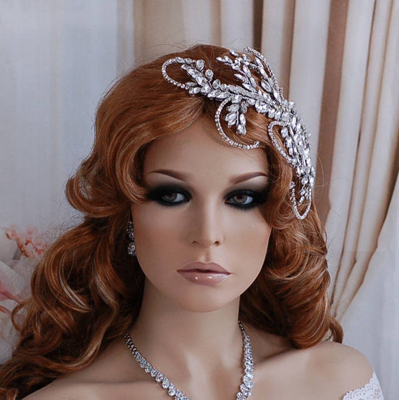 Bridal Hair Jewelry Headpiece Comb Wedding Crystal Accessories Etsy