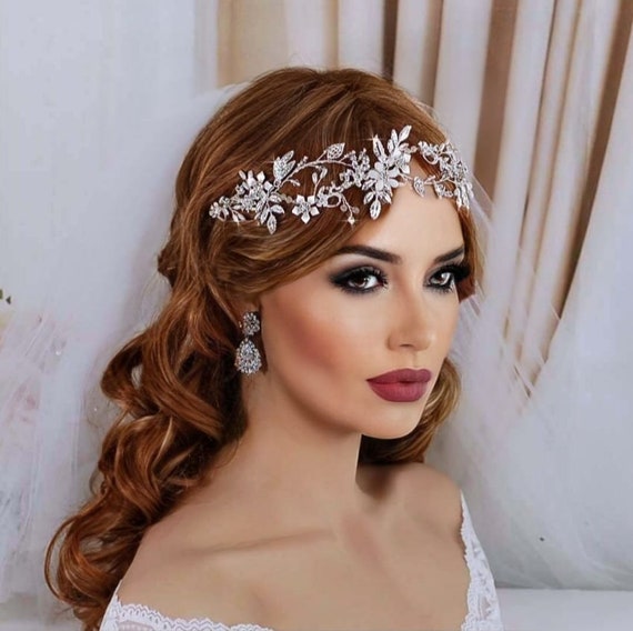 Opal Bridal Headpiece Wave Bride Wedding Vine Floral Pearl  display picture 1