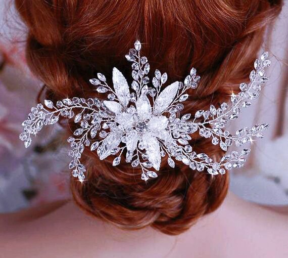 NEW Bride Crystal Headpiece Hairpiece wedding gift Amazon.com : HONGMEI Bridal Rhinestone Headpiece for Wedding  main image 2