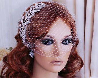 Bridal Hair Comb Birdcage Veil Bird Cage Brides White Ivory Champagne Blusher Wedding Head Piece Accessories Weddings Accessory Headpiece