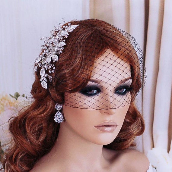 Black Birdcage Veil