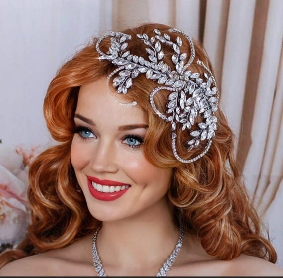 Bridal Hair Jewelry Headpiece Comb Wedding Crystal  display picture 3