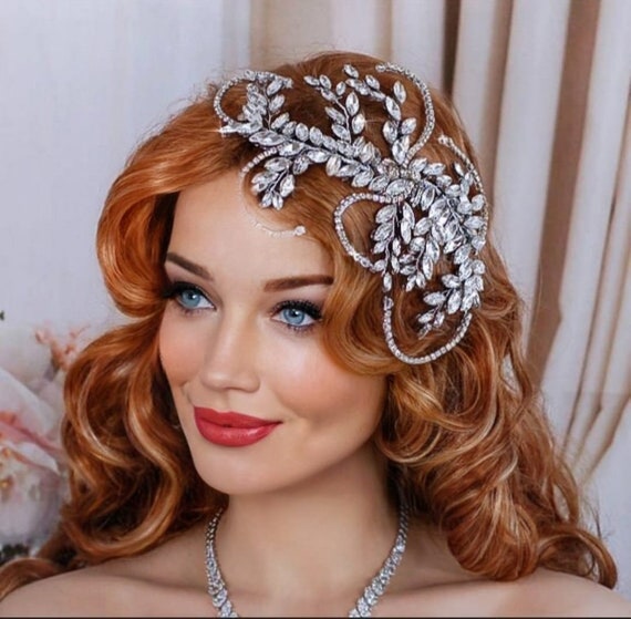 Bridal Hair Jewelry Headpiece Comb Wedding Crystal  display picture 2