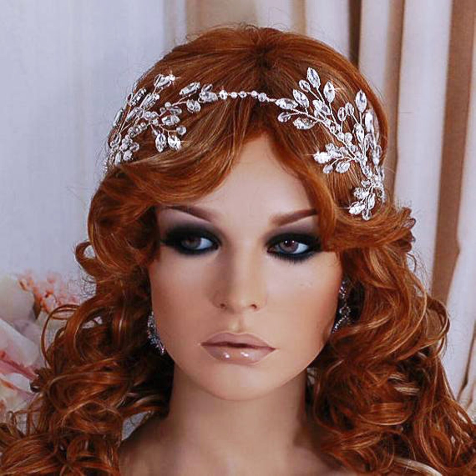 Vine Headpiece Wreath Brides Bridal Headband Party Jewelry Etsy