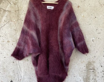 Poncho/pull oversize en mohair vintage des années 90