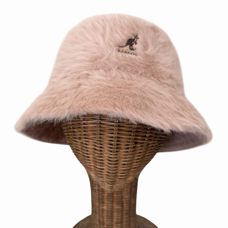 Vintage Y2K Kangol Furgora Bucket Hat Almond Angora Size L image 1