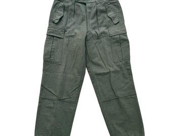 Vintage 1967 West German Bundeswehr Wool Field Trousers 34