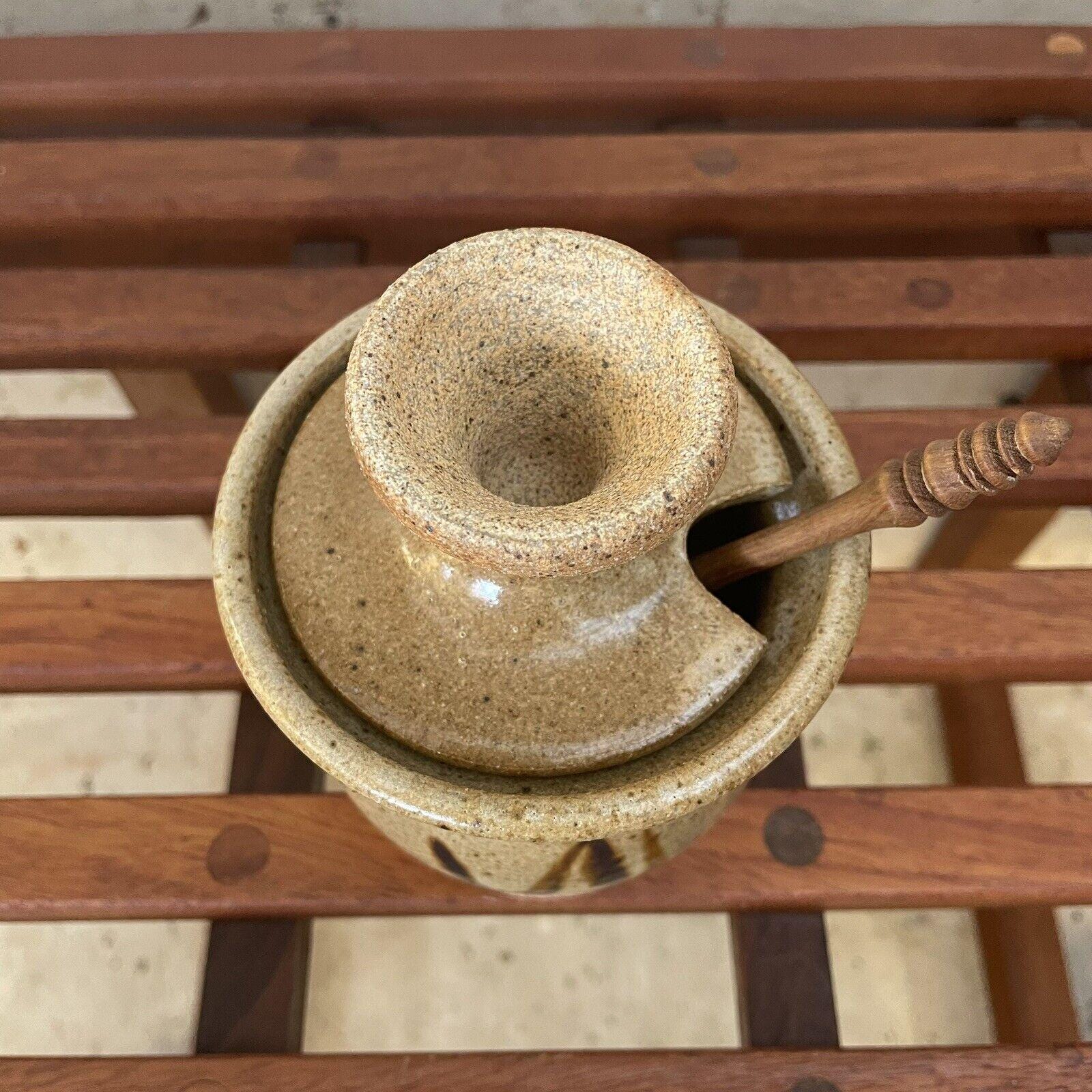 Tollefson Pottery - Etsy Vintage MCM Tollefson Northwest Studio Pottery Ceramic Honey Pot main image 2