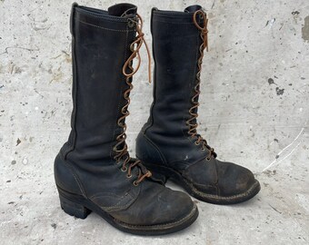 Vintage Wesco Voltfoe Lineman Boots Logger Men’s 6.5, Womens 8