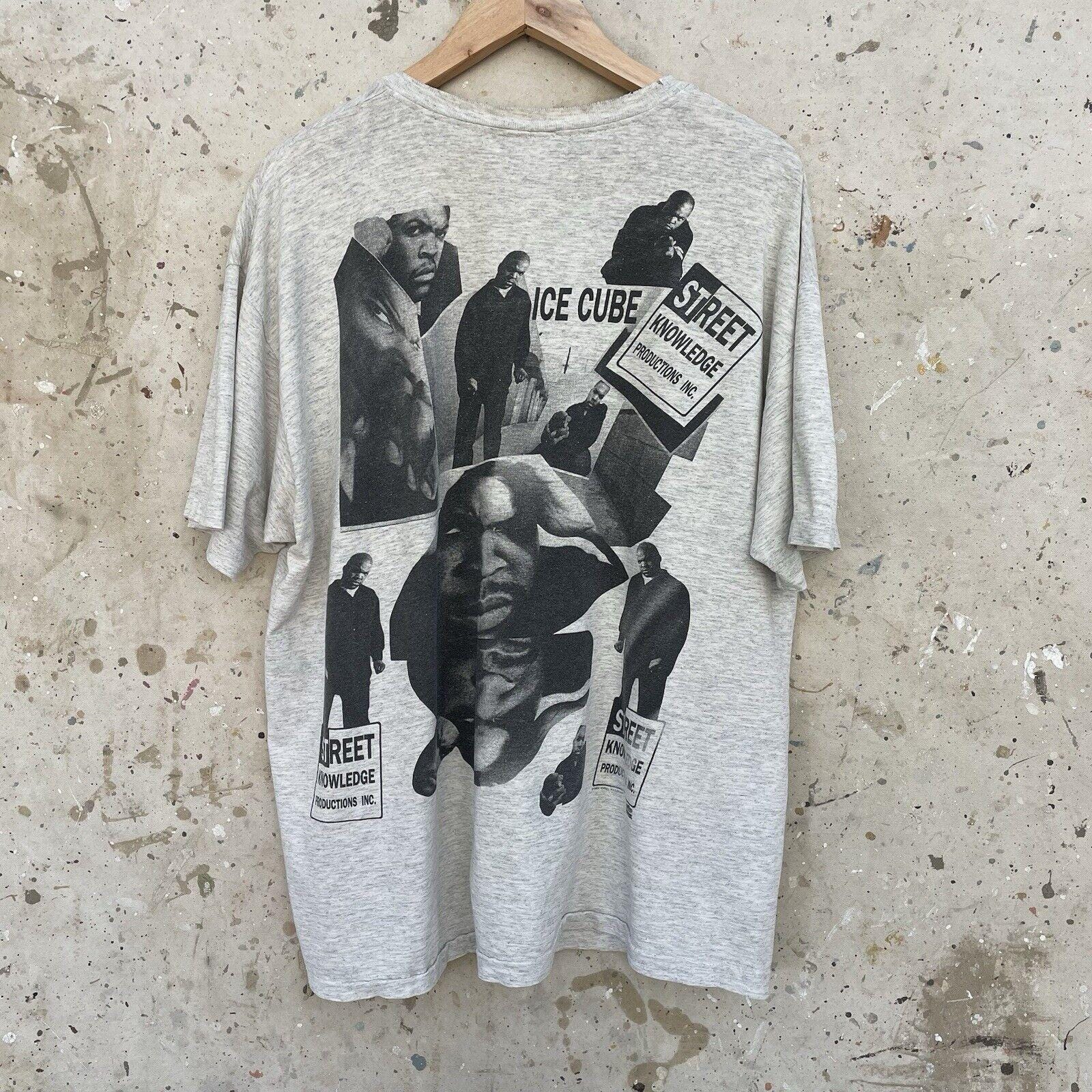 Vintage 1992 Ice Cube Street Knowledge All Over Print T Shirt Mens 