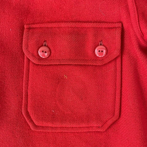 Vintage 1940’s Wool BSA Boy Scouts Red Camp Shirt… - image 4