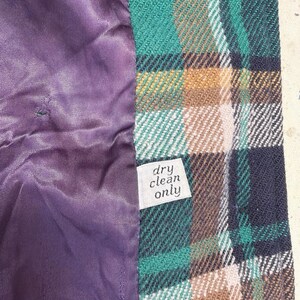 Vintage Wool Belted Pendleton Jacket, Womens M, Green, 1970’s image 9
