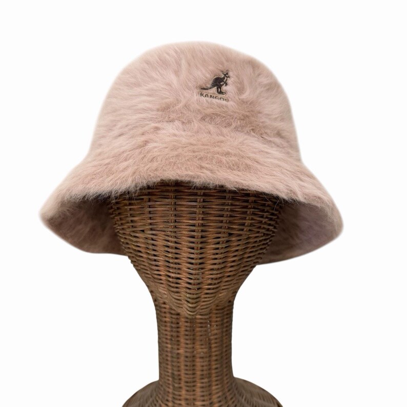 Vintage Y2K Kangol Furgora Bucket Hat Almond Angora Size L image 4
