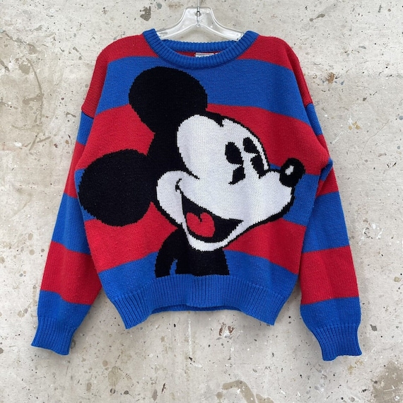 Vintage 1980’s  Mickey Mouse Knit Oversized Sweate