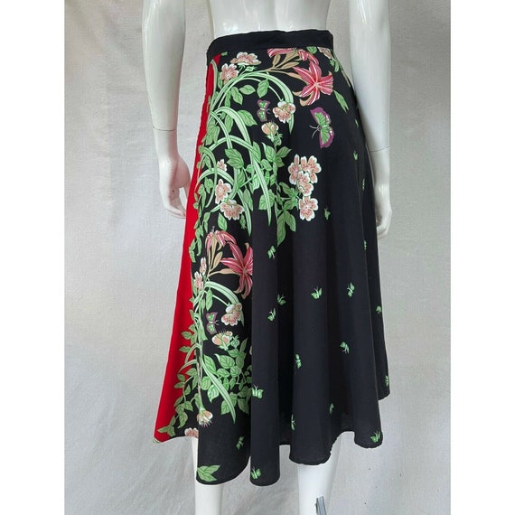 Vintage 70’s High Waist Tropical Hawaiian Print S… - image 3