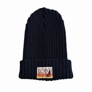 Berretto vintage LOBO Pendleton in lana, blu navy, per bambini immagine 2