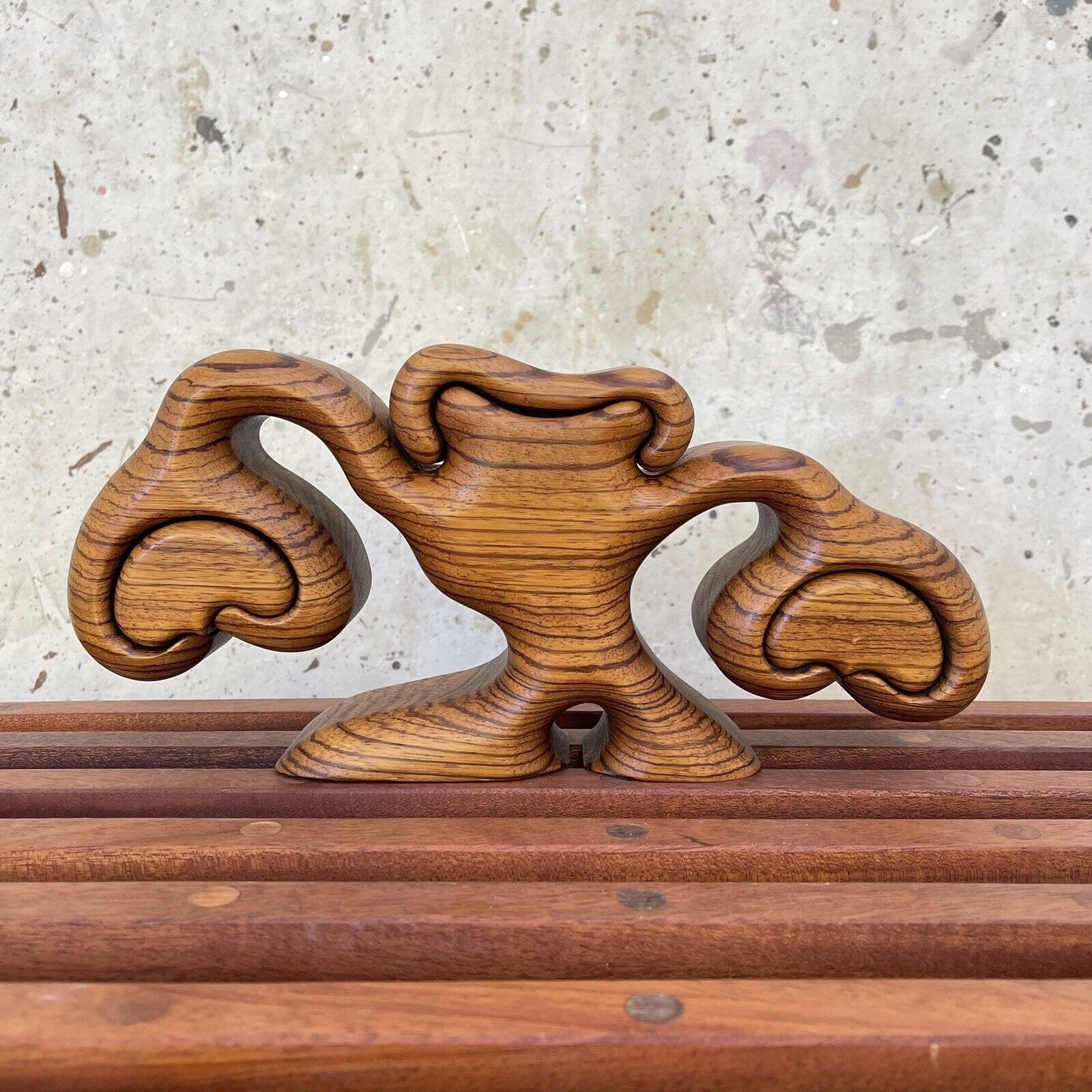Fred Buss Woodworks 木製パズルボックス ゼブラウッド USA Fred Buss Woodworks 木製パズルボックス ゼブラウッド USA Zebrawood