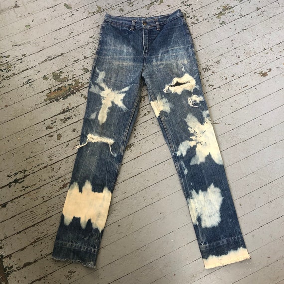 Vintage 60’s/70’s Straight Leg High Waist Distress