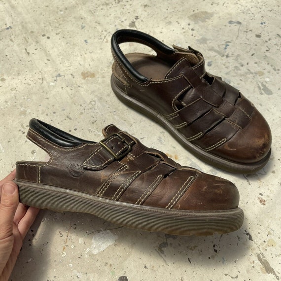 Vintage 90s Dr Martens Brown Leather 